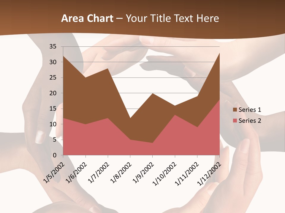 Multiracial Hands Synergy PowerPoint Template