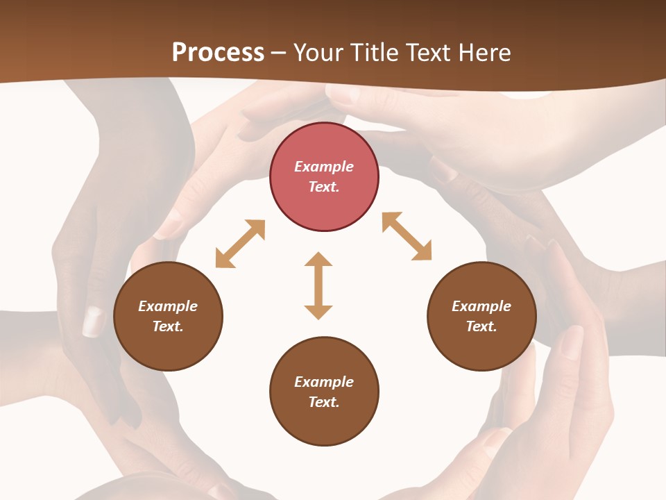 Multiracial Hands Synergy PowerPoint Template