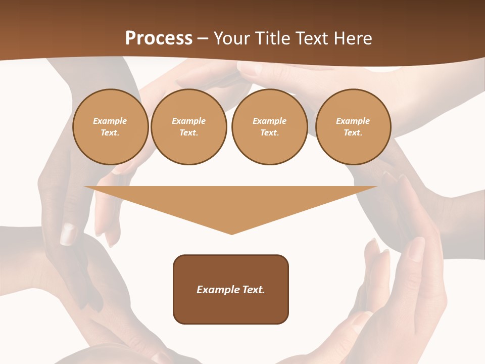 Multiracial Hands Synergy PowerPoint Template