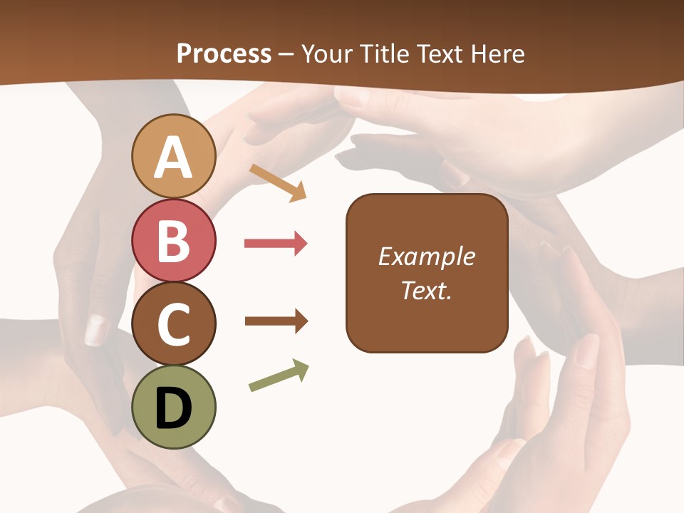 Multiracial Hands Synergy PowerPoint Template
