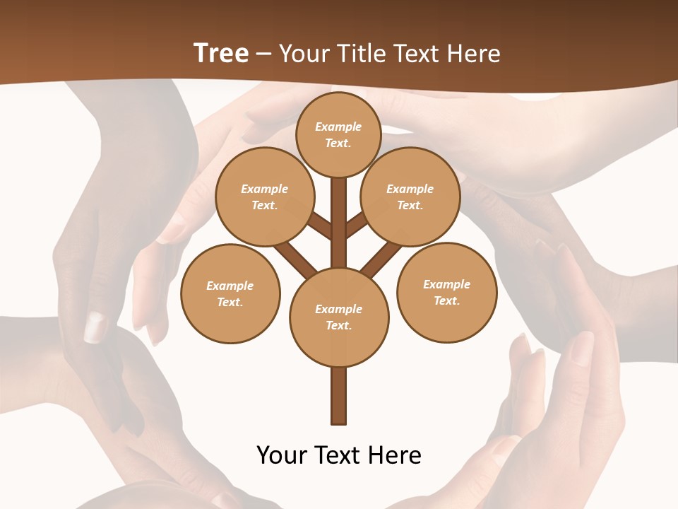 Multiracial Hands Synergy PowerPoint Template