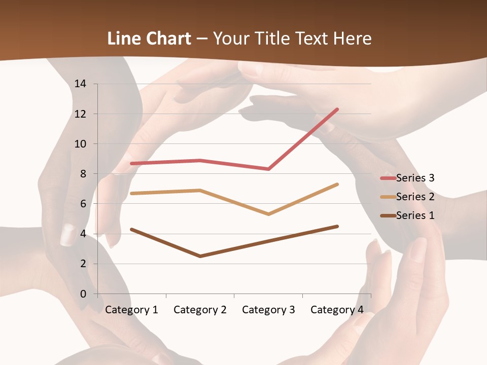 Multiracial Hands Synergy PowerPoint Template