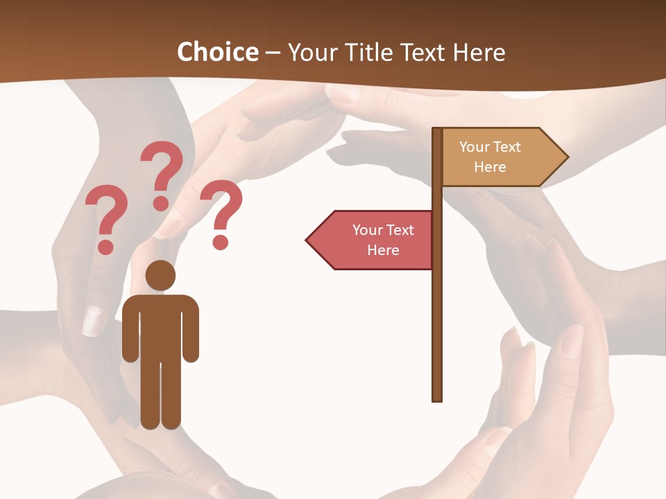 Multiracial Hands Synergy PowerPoint Template