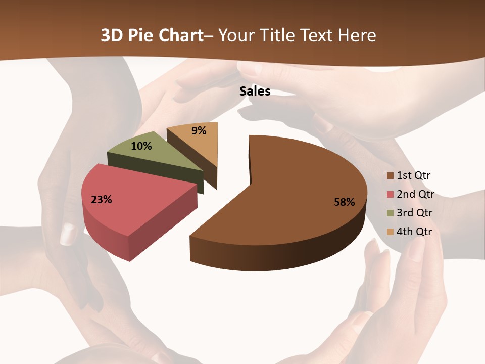 Multiracial Hands Synergy PowerPoint Template