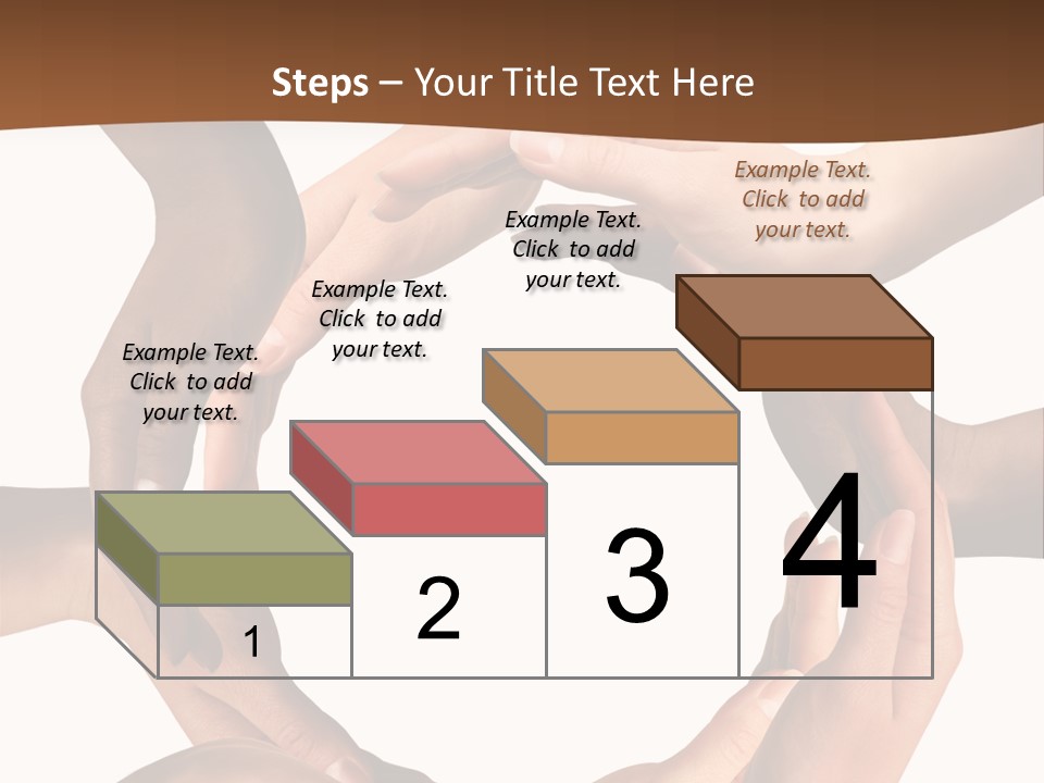 Multiracial Hands Synergy PowerPoint Template