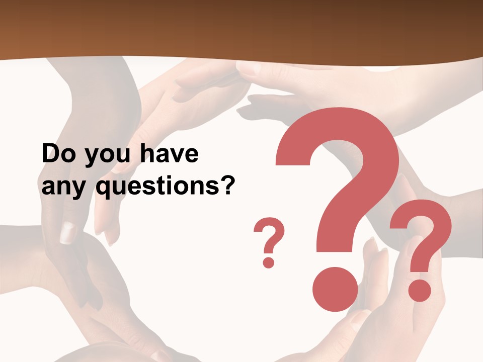 Multiracial Hands Synergy PowerPoint Template