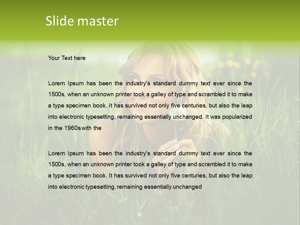 Hair Lips Natural PowerPoint Template