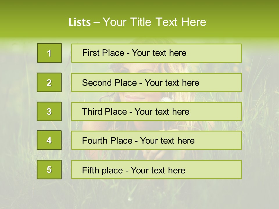 Hair Lips Natural PowerPoint Template