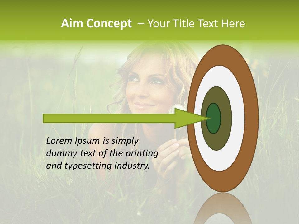 Hair Lips Natural PowerPoint Template