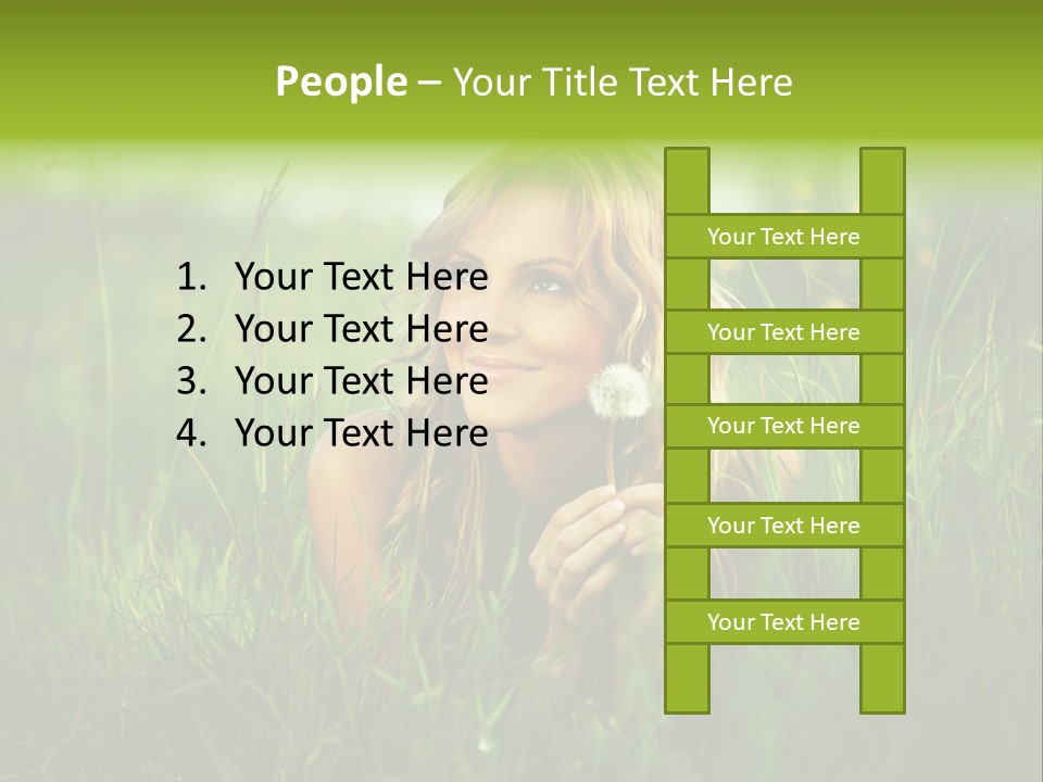 Hair Lips Natural PowerPoint Template