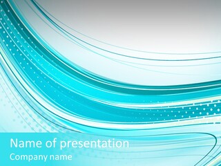 Futuristic Aqua Abstract PowerPoint Template