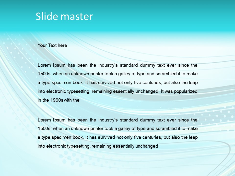 Futuristic Aqua Abstract PowerPoint Template