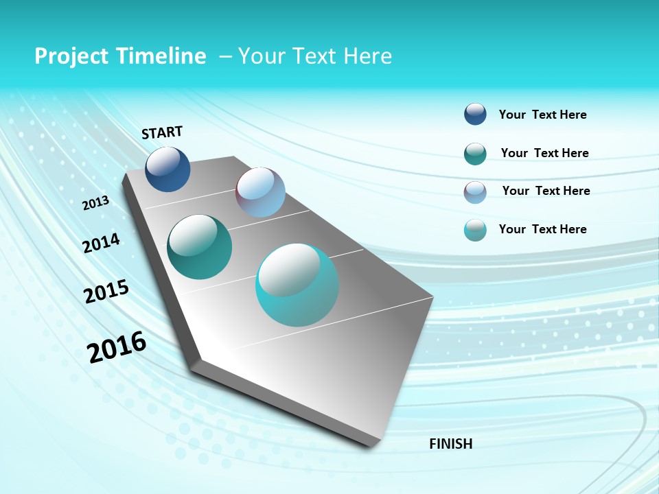 Futuristic Aqua Abstract PowerPoint Template