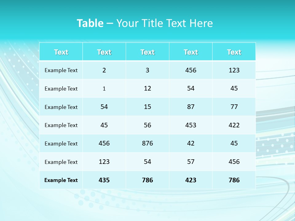 Futuristic Aqua Abstract PowerPoint Template