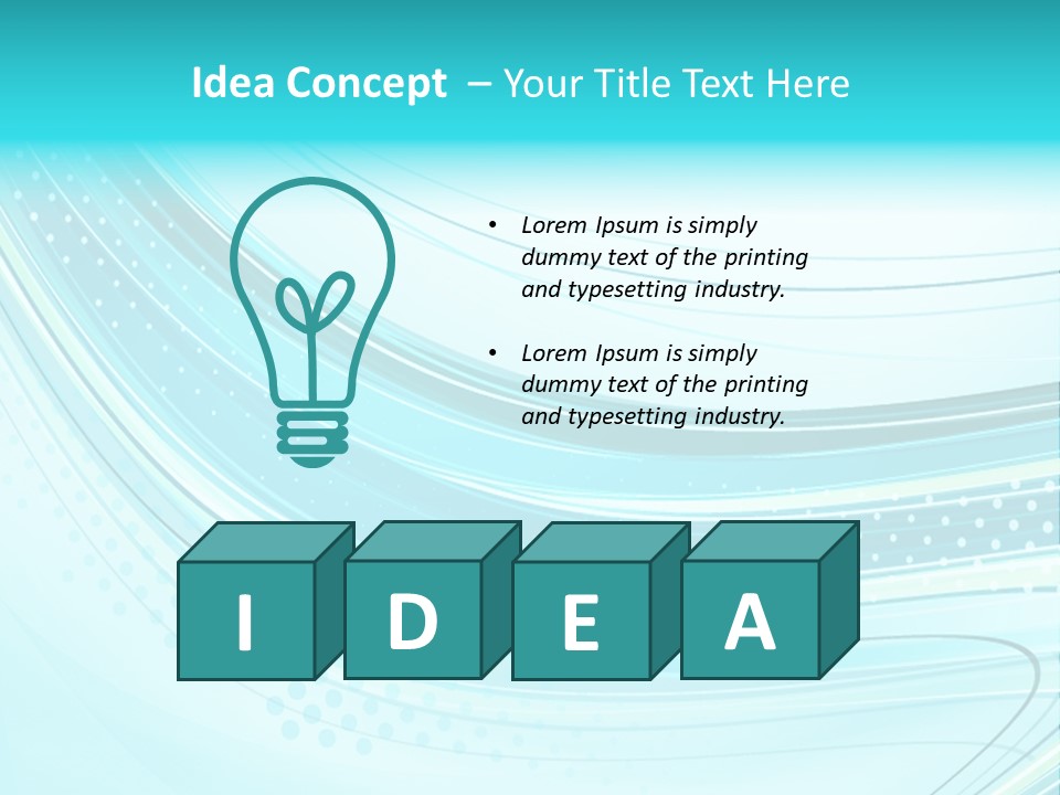 Futuristic Aqua Abstract PowerPoint Template