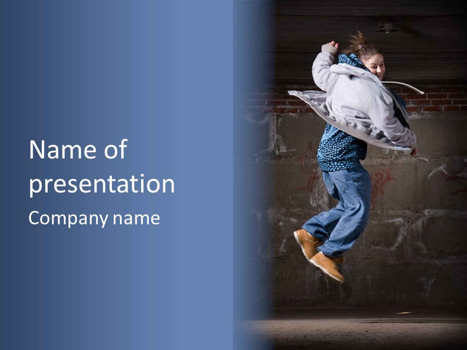 Performer Brick Woman PowerPoint Template