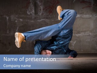 Boots Girl Emotional PowerPoint Template