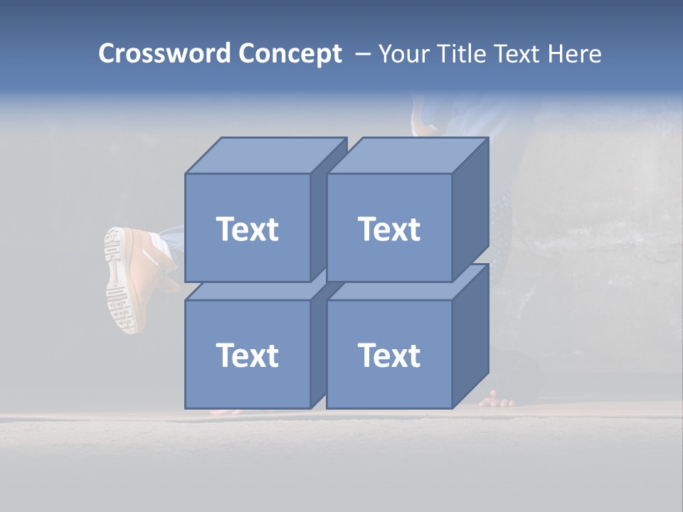 Boots Girl Emotional PowerPoint Template