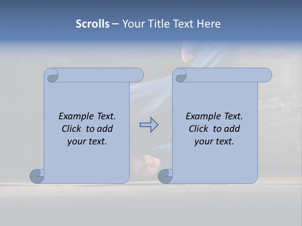 Boots Girl Emotional PowerPoint Template