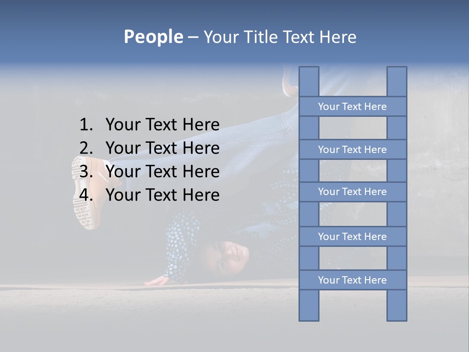 Boots Girl Emotional PowerPoint Template