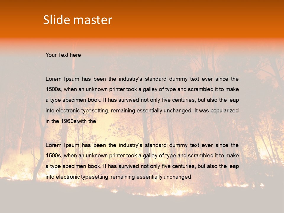 Fire Forest Hot PowerPoint Template