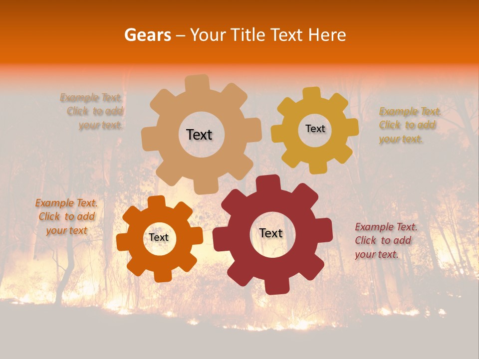 Fire Forest Hot PowerPoint Template