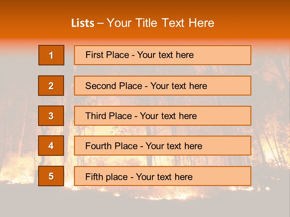 Fire Forest Hot PowerPoint Template