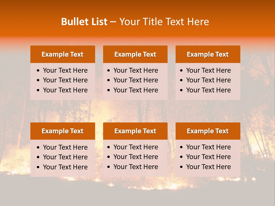 Fire Forest Hot PowerPoint Template