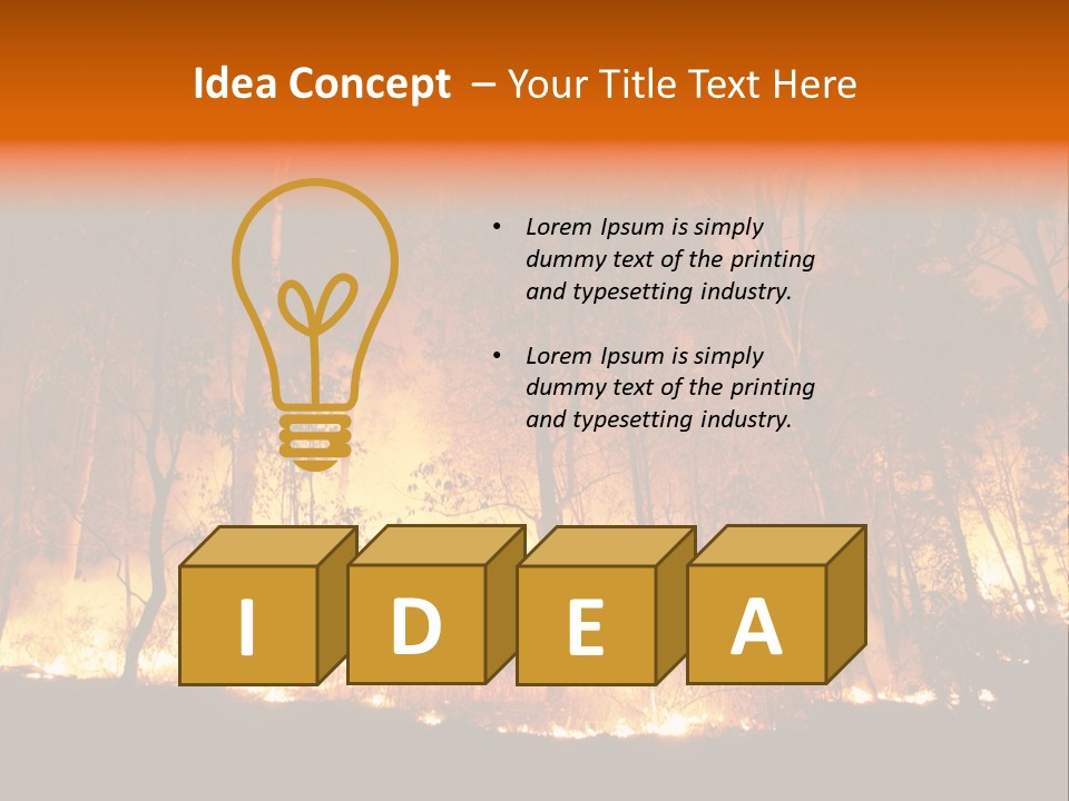 Fire Forest Hot PowerPoint Template