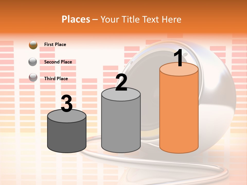 Multimedia Woofer Orange PowerPoint Template