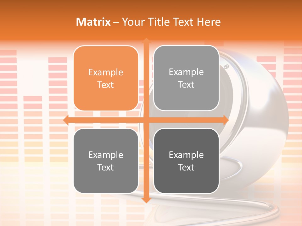 Multimedia Woofer Orange PowerPoint Template