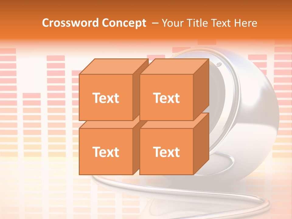 Multimedia Woofer Orange PowerPoint Template