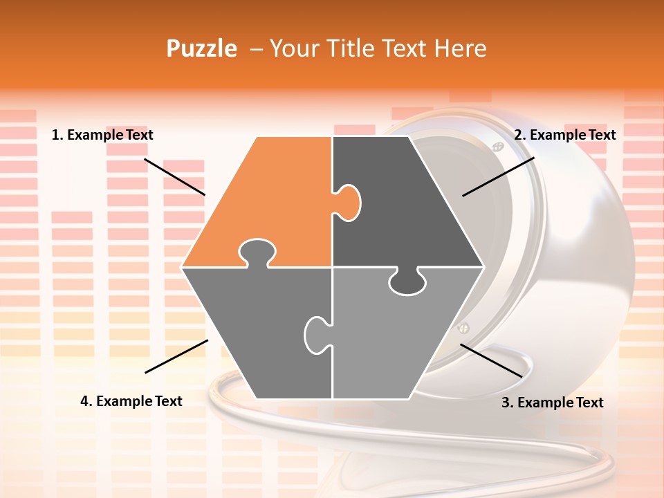 Multimedia Woofer Orange PowerPoint Template