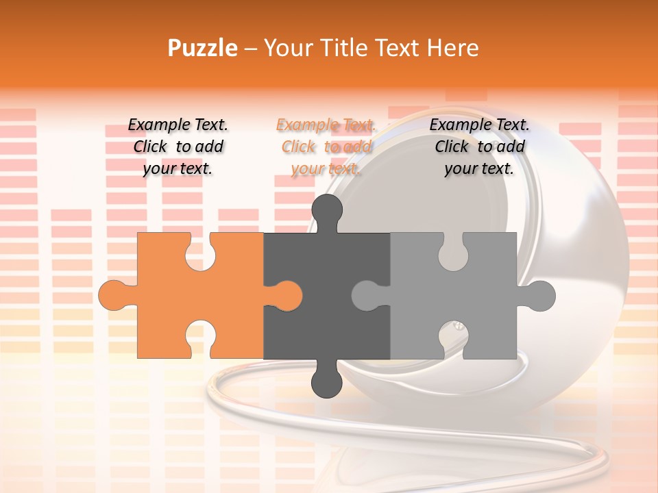 Multimedia Woofer Orange PowerPoint Template