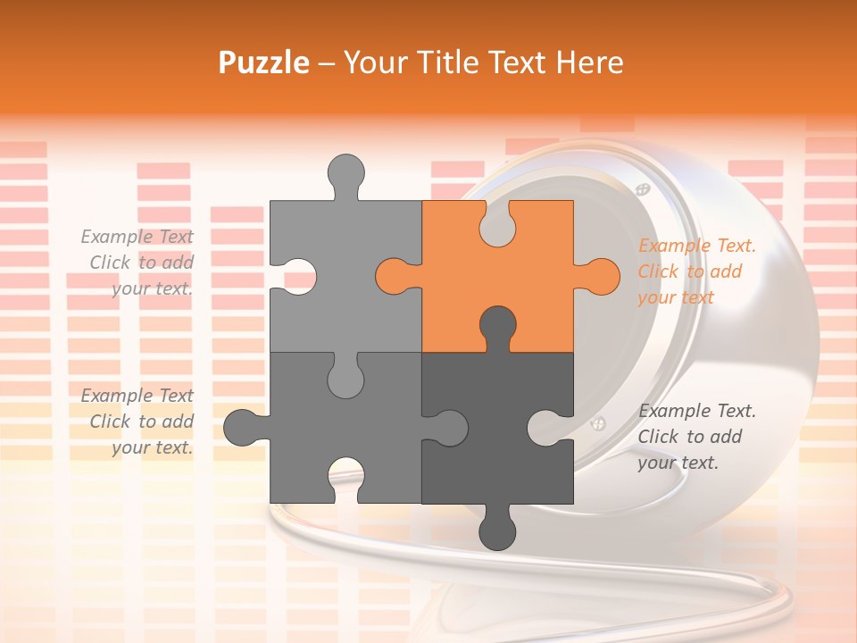 Multimedia Woofer Orange PowerPoint Template
