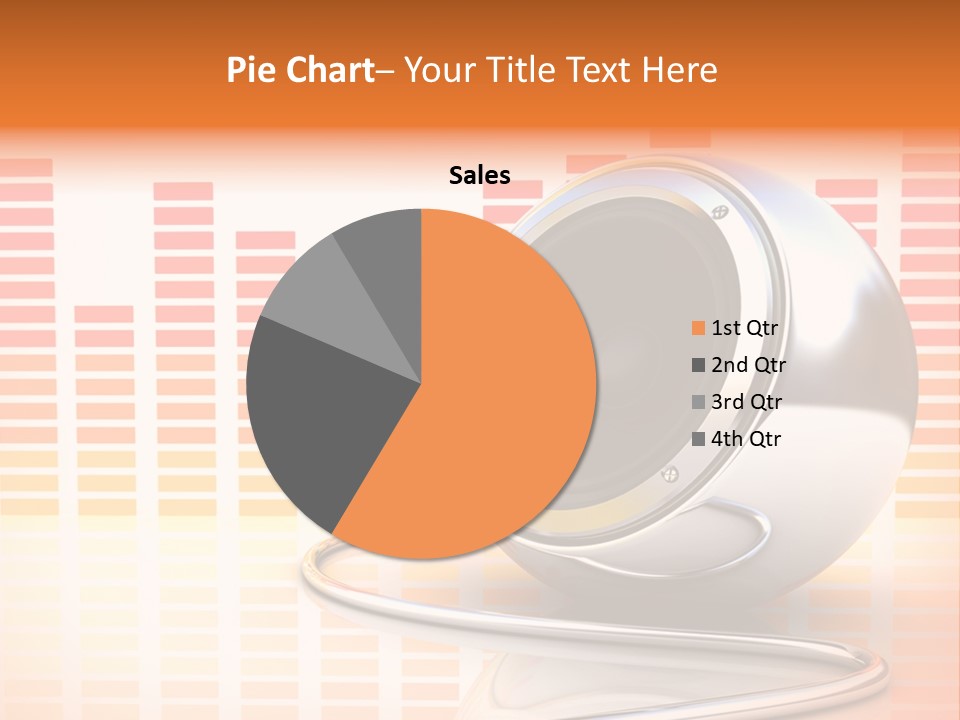 Multimedia Woofer Orange PowerPoint Template