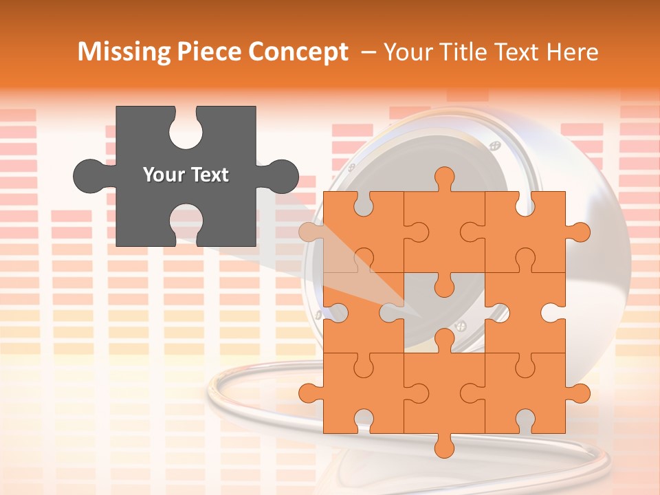 Multimedia Woofer Orange PowerPoint Template