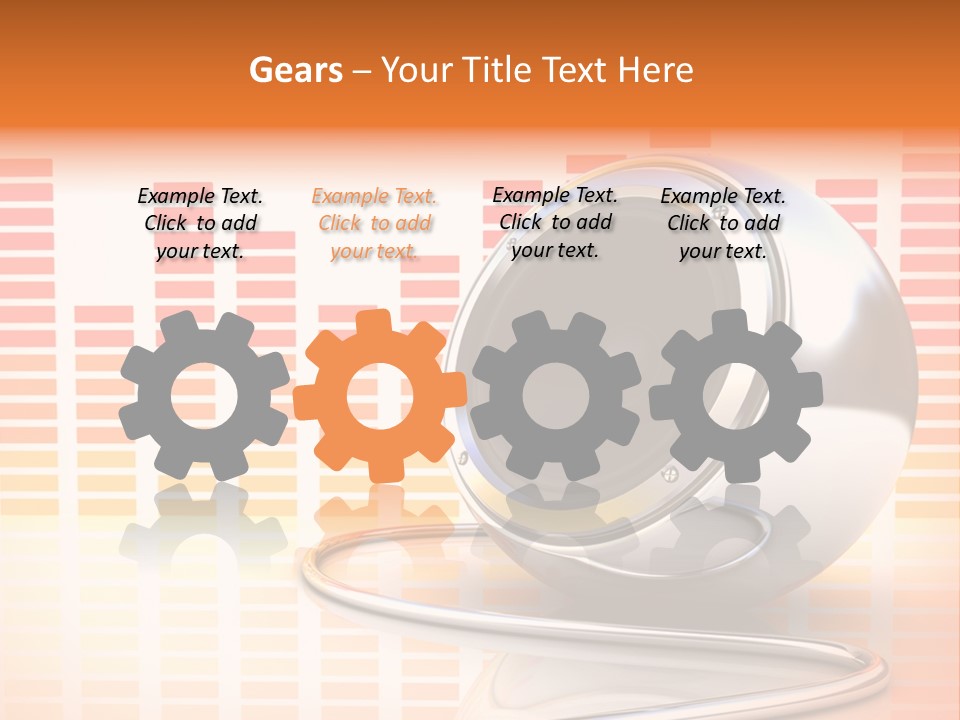 Multimedia Woofer Orange PowerPoint Template