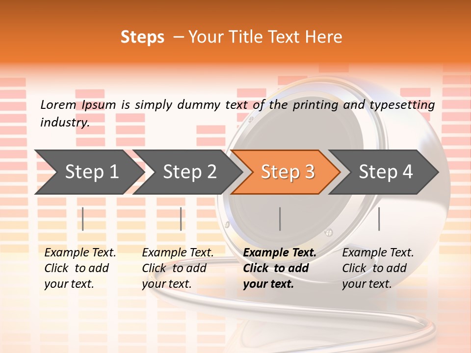 Multimedia Woofer Orange PowerPoint Template