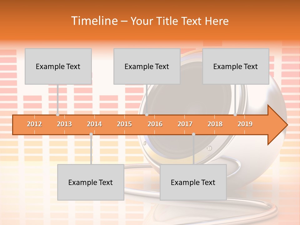 Multimedia Woofer Orange PowerPoint Template