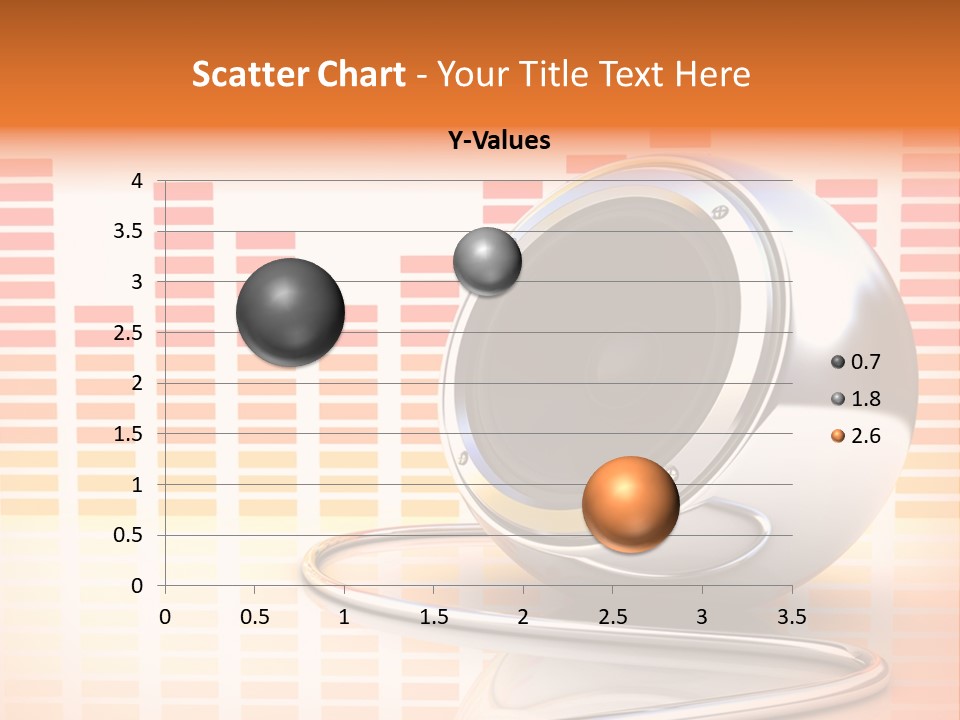 Multimedia Woofer Orange PowerPoint Template