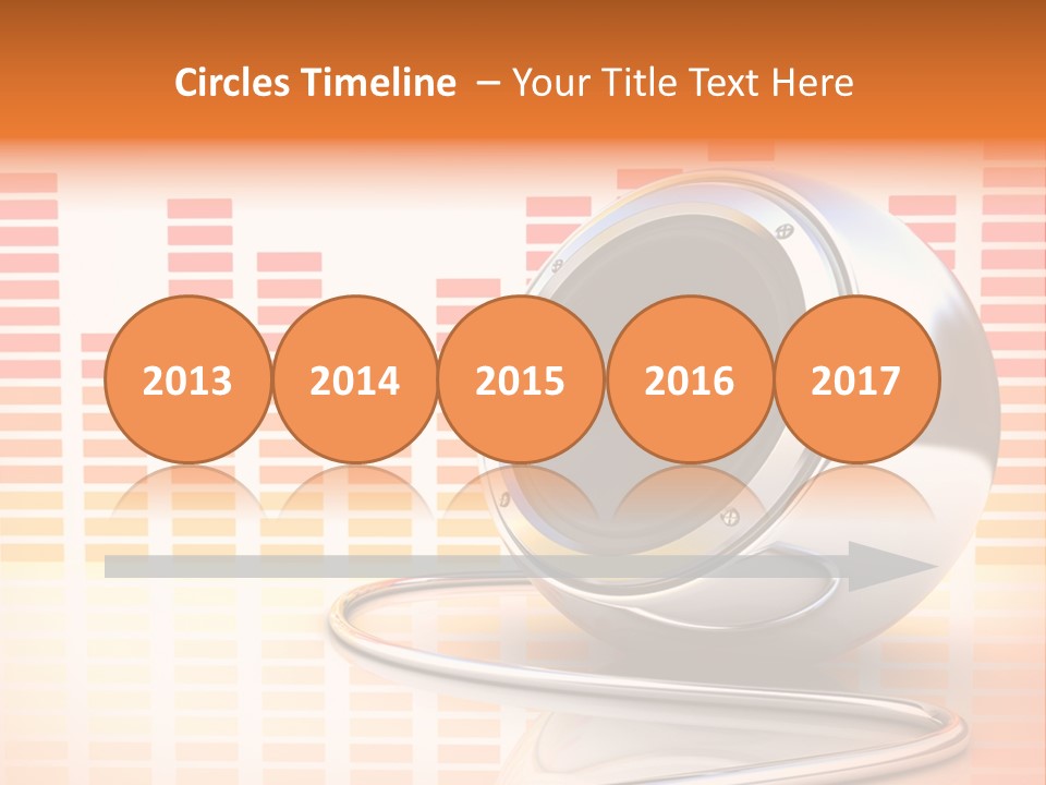 Multimedia Woofer Orange PowerPoint Template