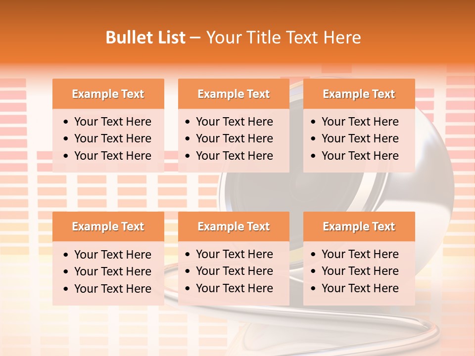 Multimedia Woofer Orange PowerPoint Template