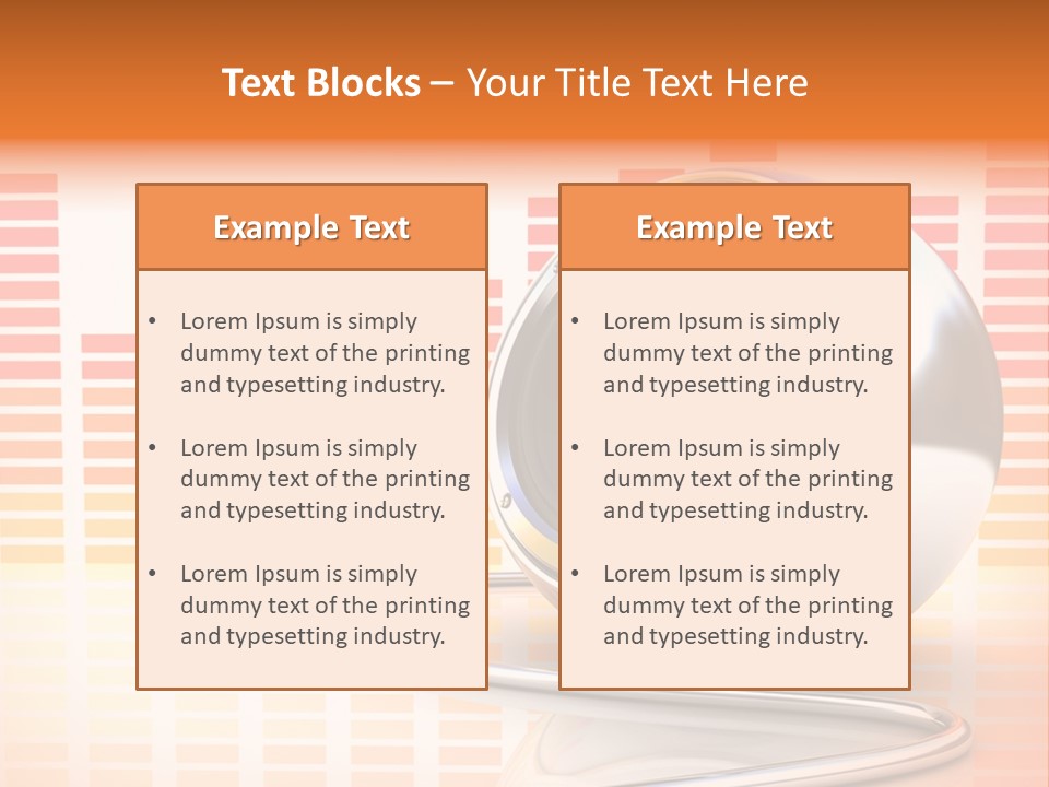 Multimedia Woofer Orange PowerPoint Template