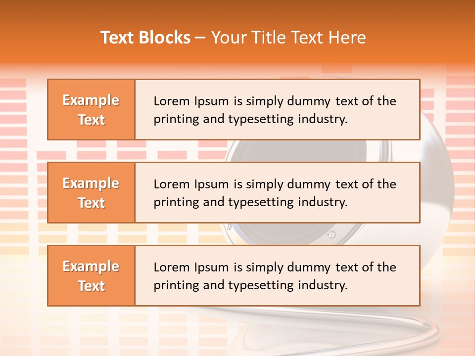 Multimedia Woofer Orange PowerPoint Template