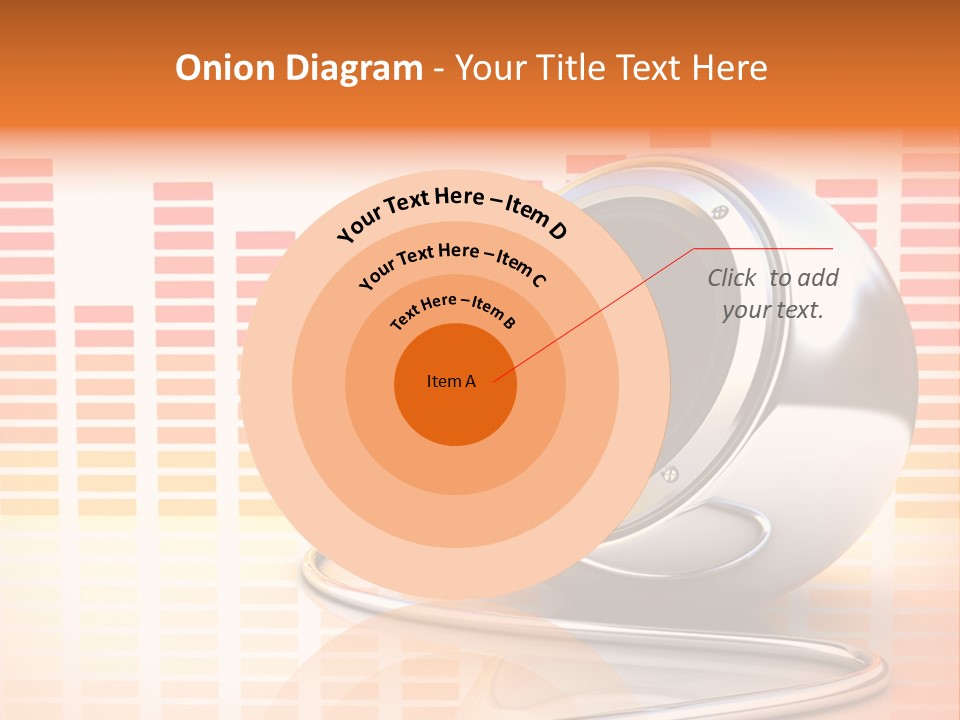 Multimedia Woofer Orange PowerPoint Template