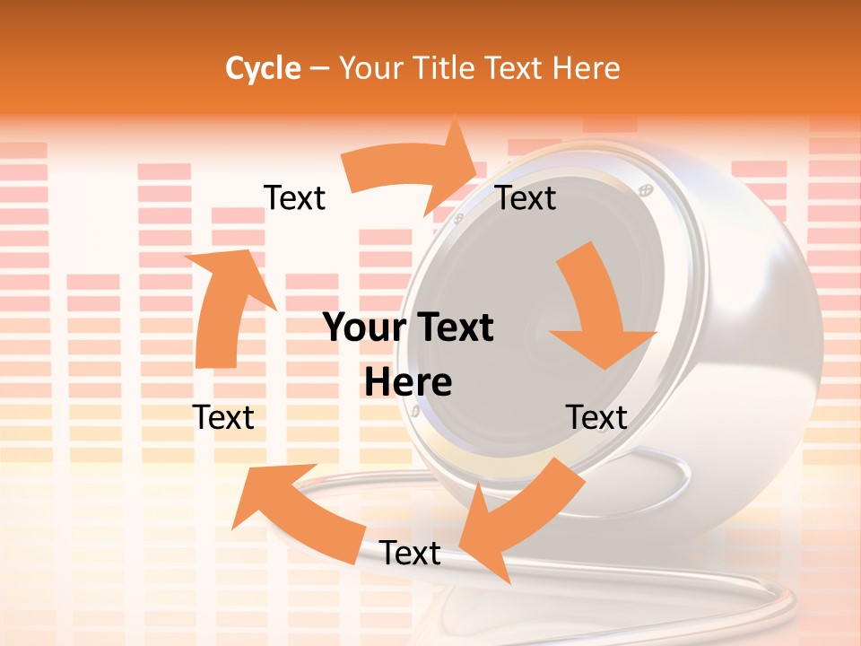 Multimedia Woofer Orange PowerPoint Template