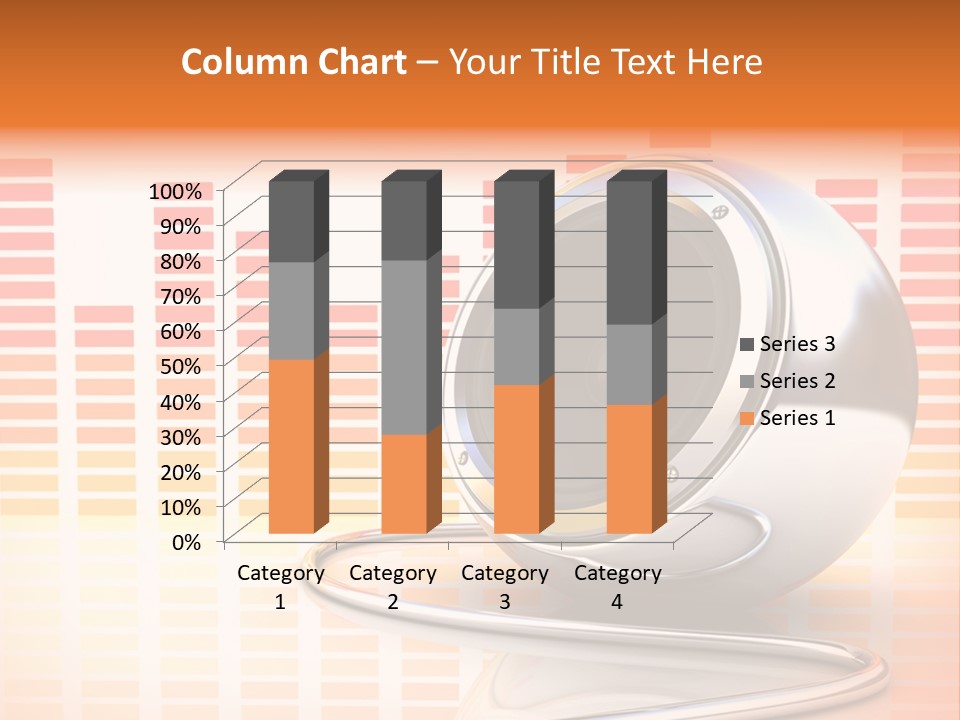 Multimedia Woofer Orange PowerPoint Template