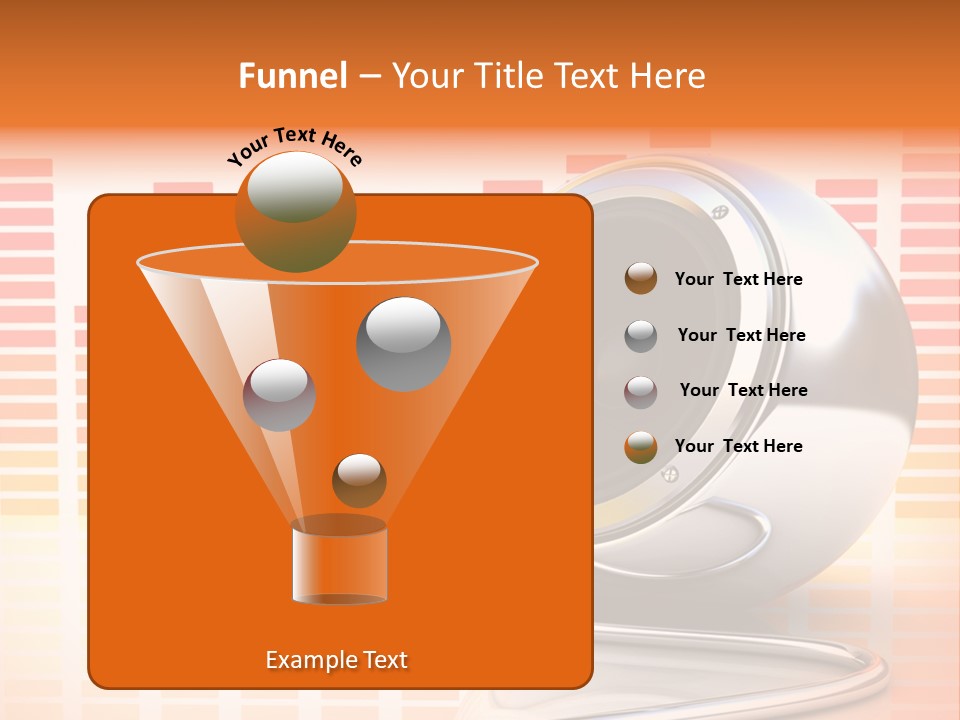 Multimedia Woofer Orange PowerPoint Template