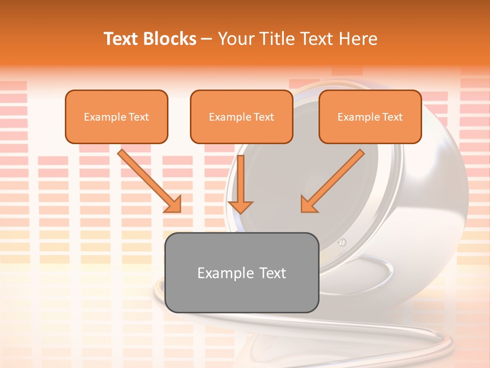 Multimedia Woofer Orange PowerPoint Template